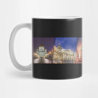 Russia top sightseeing collage Mug